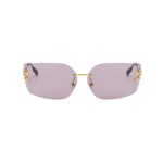 Trendy Rimless Curved Sunglasses VK2286